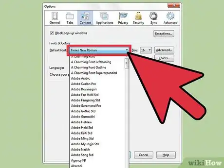 Image intitulée Change the Default Font in Firefox Step 5