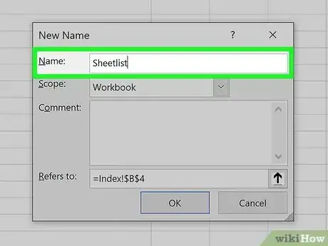 Image intitulée Create an Index in Excel Step 7