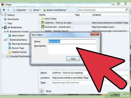 Image intitulée Organize Bookmarks in Firefox Step 4