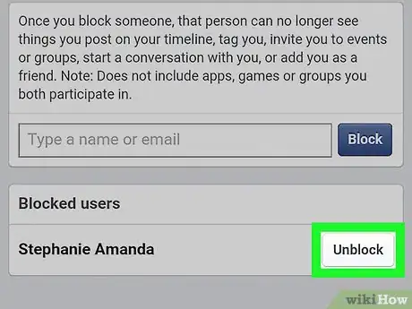 Image intitulée Unblock Someone on Facebook Step 6