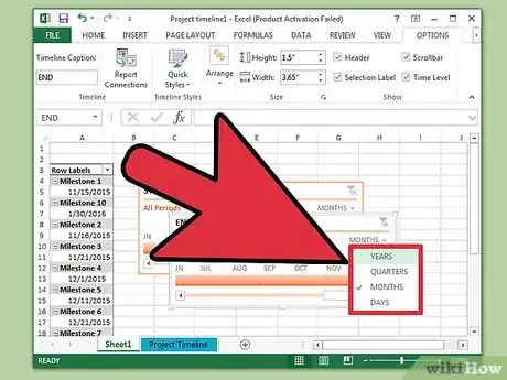 Image intitulée Create a Timeline in Excel Step 11