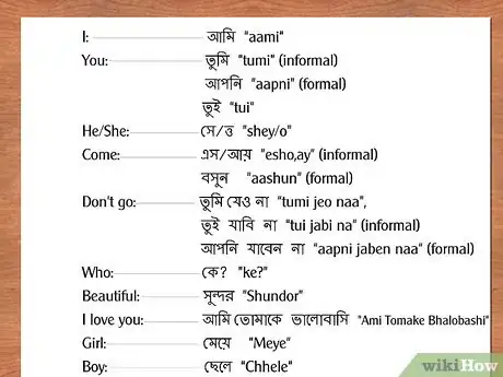 Image intitulée Say Common Words in Bengali Step 5