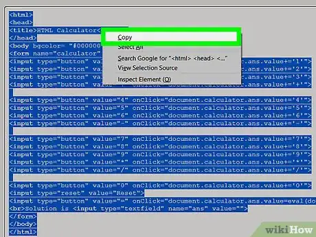 Image intitulée Create a Calculator Using HTML Step 2