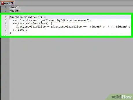 Image intitulée Make Text Blink in HTML Step 7