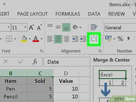 Image intitulée Merge Cells in Excel Step 4