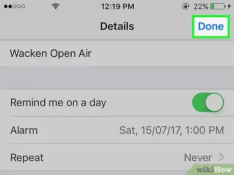 Image intitulée Set a Reminder on an iPhone Step 11