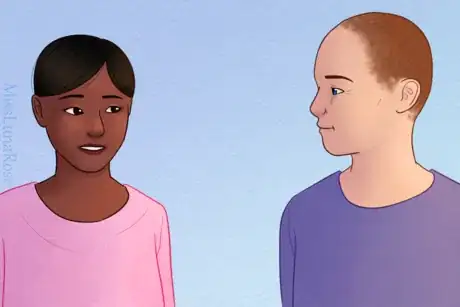 Image intitulée Young Woman and Older Man Talk.png