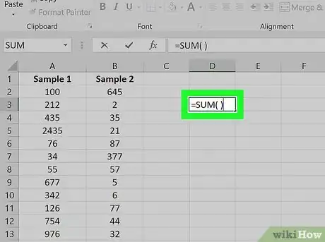 Image intitulée Add Up Columns in Excel Step 5