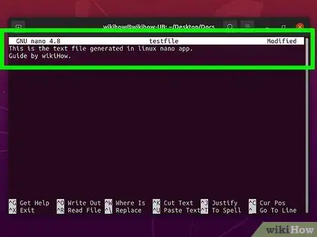 Image intitulée Create and Edit Text File in Linux by Using Terminal Step 5