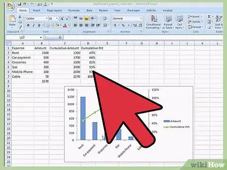 Image intitulée Create a Pareto Chart in MS Excel 2010 Step 3
