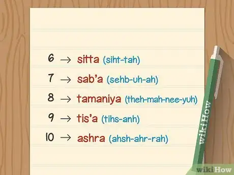 Image intitulée Count to 10 in Arabic Step 2