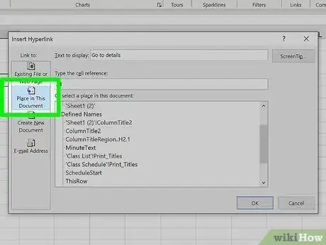 Image intitulée Add Links in Excel Step 3