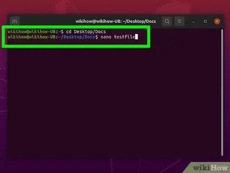 Image intitulée Create and Edit Text File in Linux by Using Terminal Step 3