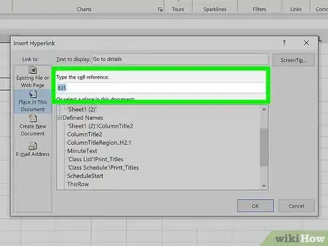 Image intitulée Add Links in Excel Step 4
