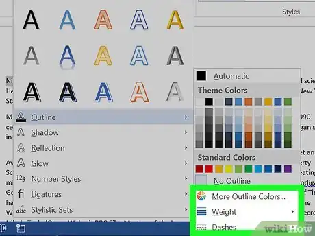 Image intitulée Make Outline Text in Word Step 5
