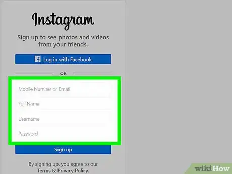 Image intitulée Open an Instagram Account Through PC Step 3