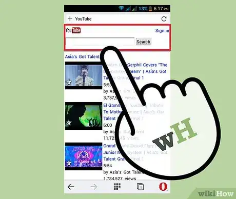 Image intitulée Download Videos from YouTube Using Opera Mini Web Browser (Mobile) Step 2