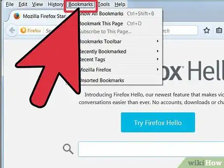 Image intitulée Organize Bookmarks in Firefox Step 2