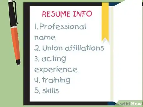 Image intitulée Create Your Acting Resume Step 2