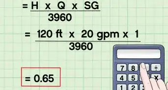 calculer la puissance d'une pompe à eau