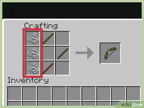 Image intitulée Make a Bow and Arrow in Minecraft Step 4