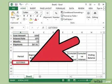 Image intitulée Prepare Amortization Schedule in Excel Step 7