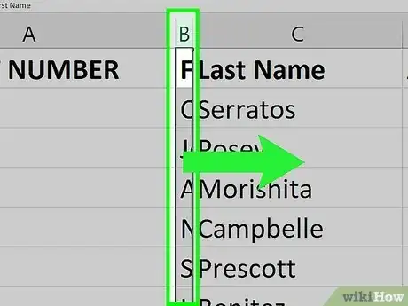 Image intitulée Unhide Columns in Excel Step 2