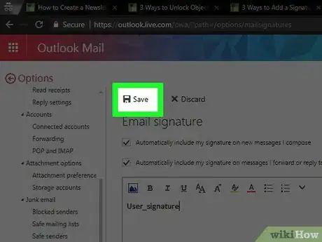 Image intitulée Add a Signature in Microsoft Outlook Step 7