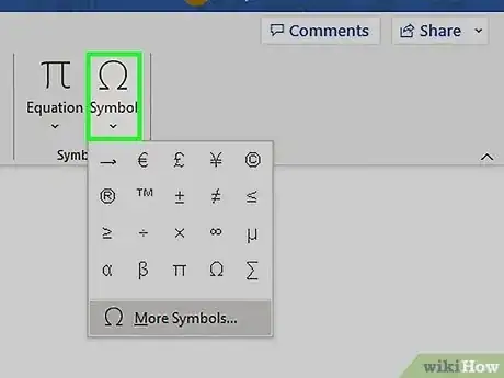 Image intitulée Insert Symbols in an MS Word Document Step 4