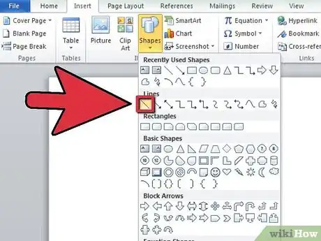 Image intitulée Draw Lines in Microsoft Word Step 2