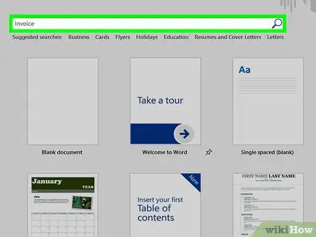 Image intitulée Make Invoices in Word Step 3