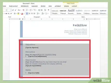 Image intitulée Create a Resume in Microsoft Word Step 6