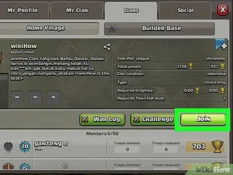 Image intitulée Join a Clan in Clash of Clans Step 7