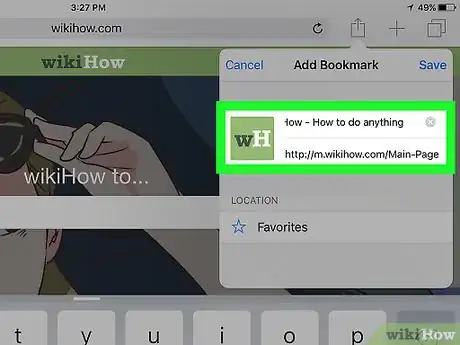 Image intitulée Add a Bookmark in Safari Step 5