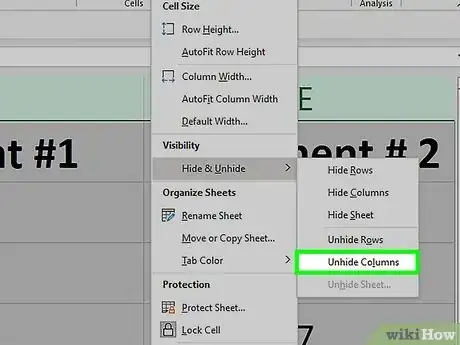 Image intitulée Unhide Columns in Excel Step 21