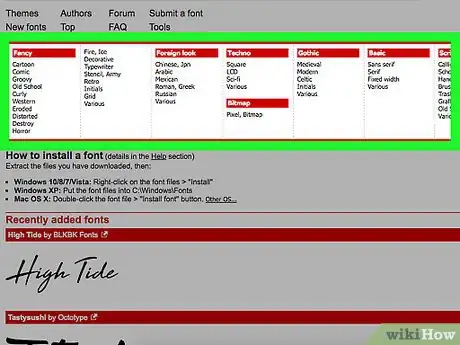 Image intitulée Download Fonts from Dafont Step 2