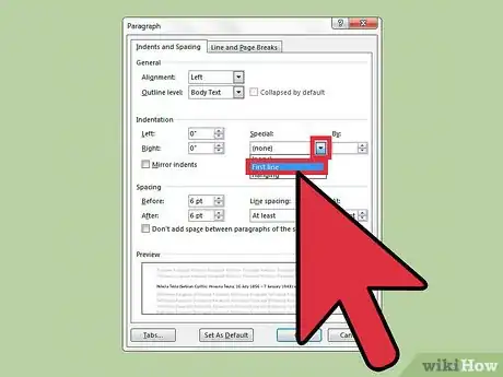 Image intitulée Indent the First Line of Every Paragraph in Microsoft Word Step 3