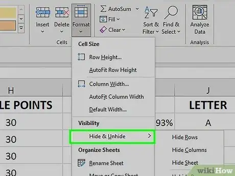 Image intitulée Unhide Columns in Excel Step 15