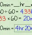 convertir les minutes en heures