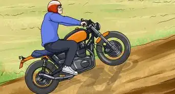conduire une moto dans une descente