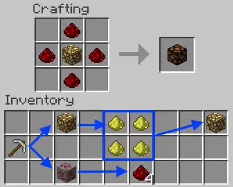 Image intitulée Make a Redstone Lamp in Minecraft recipe.png