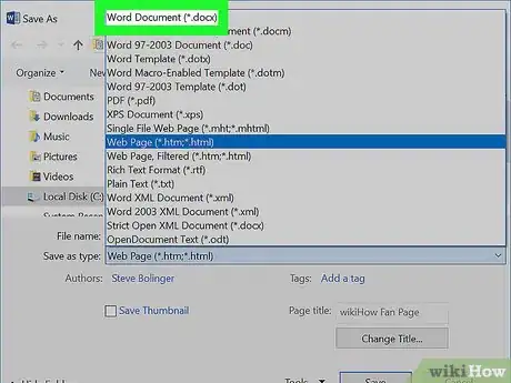 Image intitulée Convert Html to Word Step 12