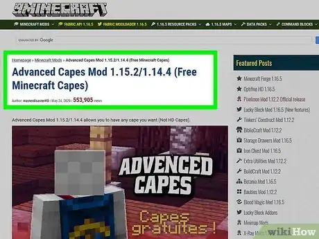 Image intitulée Get a Cape in Minecraft Step 1