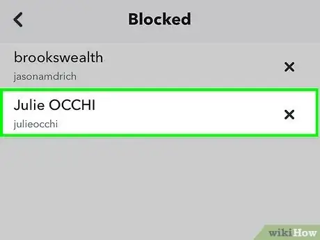Image intitulée Unblock Someone on Snapchat Step 5