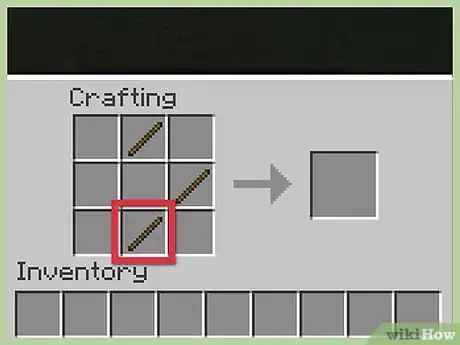 Image intitulée Make a Bow and Arrow in Minecraft Step 3