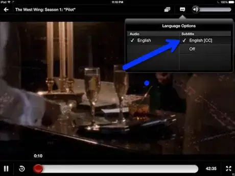 Image intitulée Subtitles netflix ipad step 3