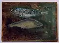 "Catacomb fish" mixed media on canvas sm.19.5X27