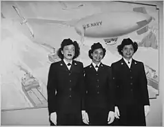 Three African-American women in WAVES uniform