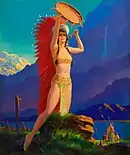 Queen of the Mountain Tribes by Edward M. Eggleston, original painting
