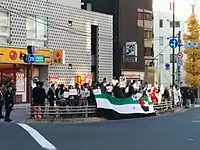 "Save Aleppo" demonstration near Russian Embassy in Tokyo, 17 December 2016